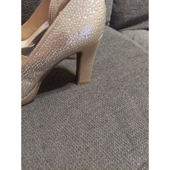 Andiamo Gold Rose High Heels Pumps Prom Wedding Homecoming Shoes Size 8.5 Heels - Picture 4 of 8